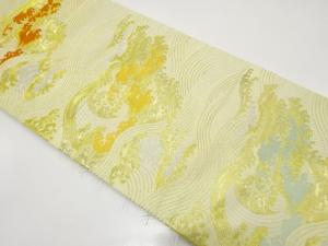 アンティーク　荒波模様織り出し袋帯（材料）